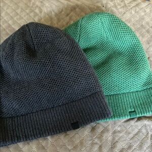 lululemon Gray and Green Knit Beanies
